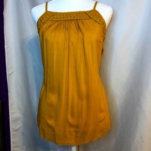 Yellow dressy tank with tie